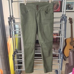 d. jeans Forest Green Buttoned Women's Pants Size 4